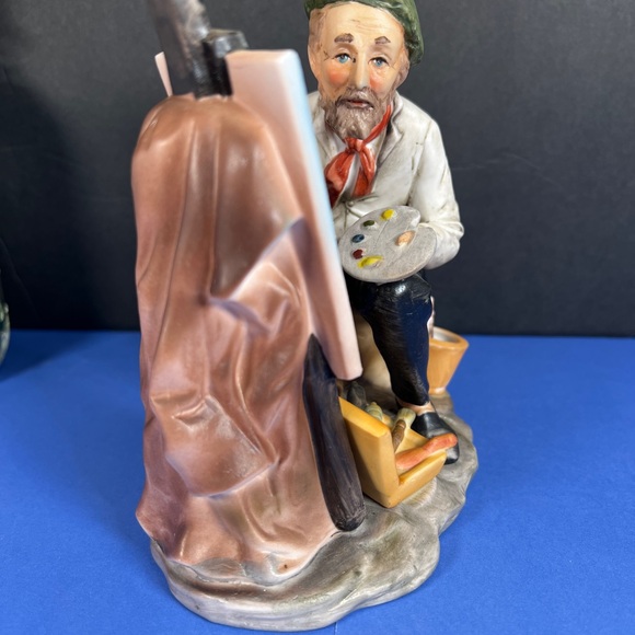 Vintage LEFTON Old Painter at His Canvas Beautiful Sculpture,Made In Japan #7800 - Picture 5 of 15